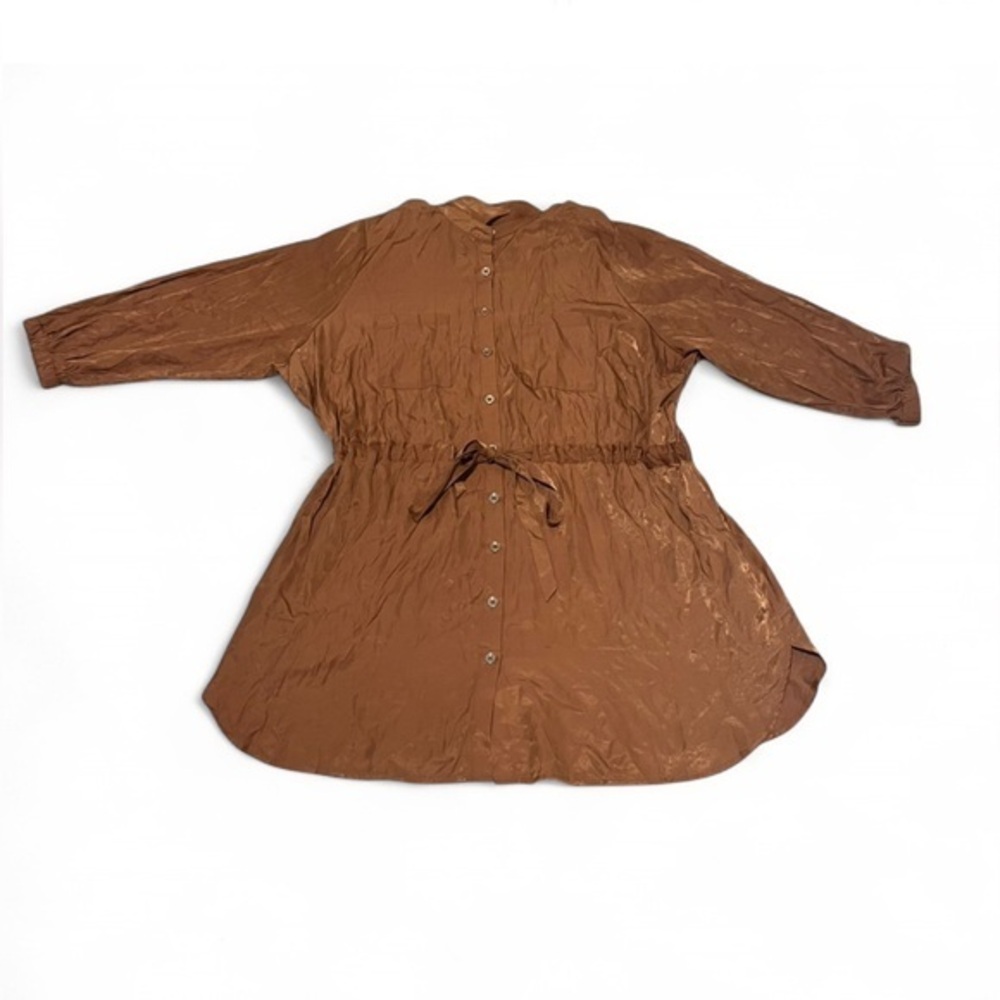 City Chic Plus size long sleeve belted tunic/mini dress, Size 18. Toffee Brown.